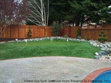 Turf Grass Lewiston, California Putting Greens, Backyard artificial grass